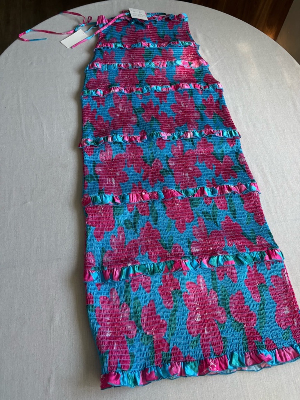 NWT Show Me Your Mumu Stella Smocked Floral Maxi Dress L - Picture 6 of 9
